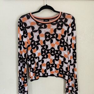 Fate Women's Long Sleeve Top - Black and Orange